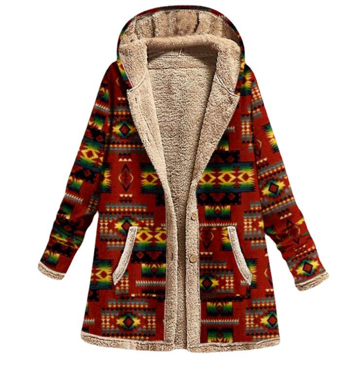 Winter 2023 Women's Cotton & Linen Printed Hooded Sweatshirts and Plush Jackets