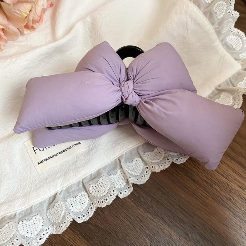 Three-Dimensional Bow Princess Head Women Hairpin Advanced Sense Back Head Hair Disc Grab Clip Shark Clip Hair