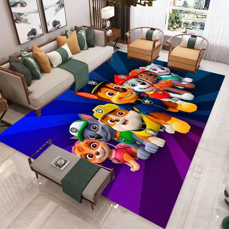 3D Cartoon PAW P-Patrol Printed Carpet Living Room Bedroom Carpet Non-slip Carpet Home Bedroom Decor Area Rug Birthday Gift