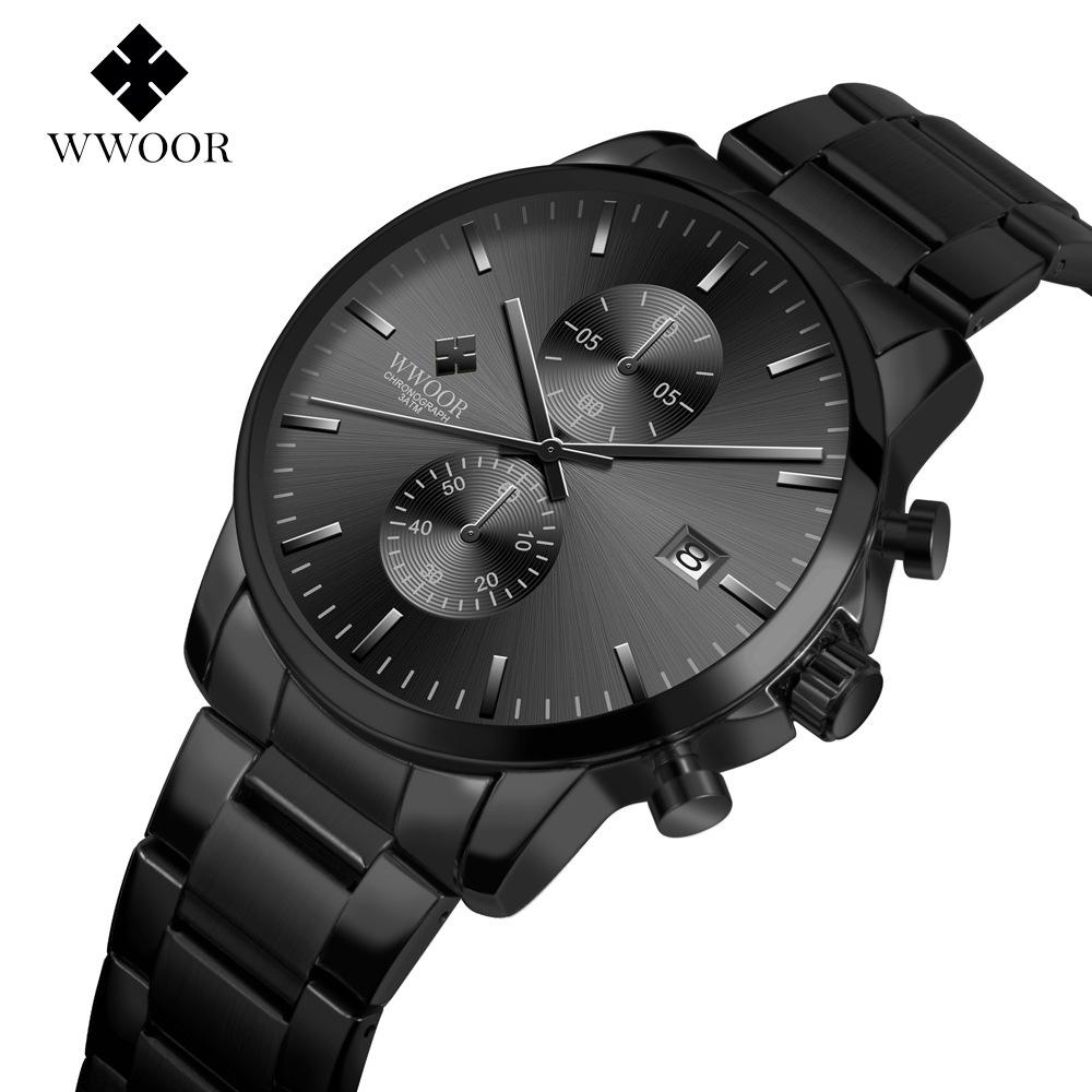 Wwoor Men'S Watch Trend Steel Belt Premium Men'S Watch Simple Quartz Waterproof Men'S Watch 8844
