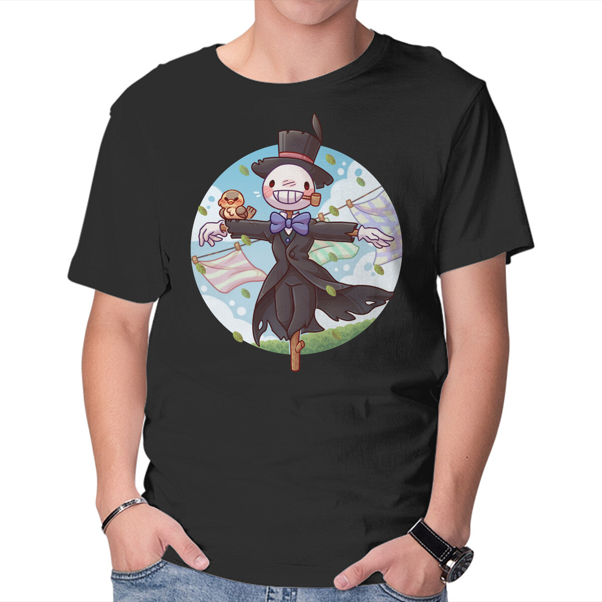 Unisex Crew Neck T-Shirt Kakashi No Kabu Graphic Short Sleeve Casual Tee M