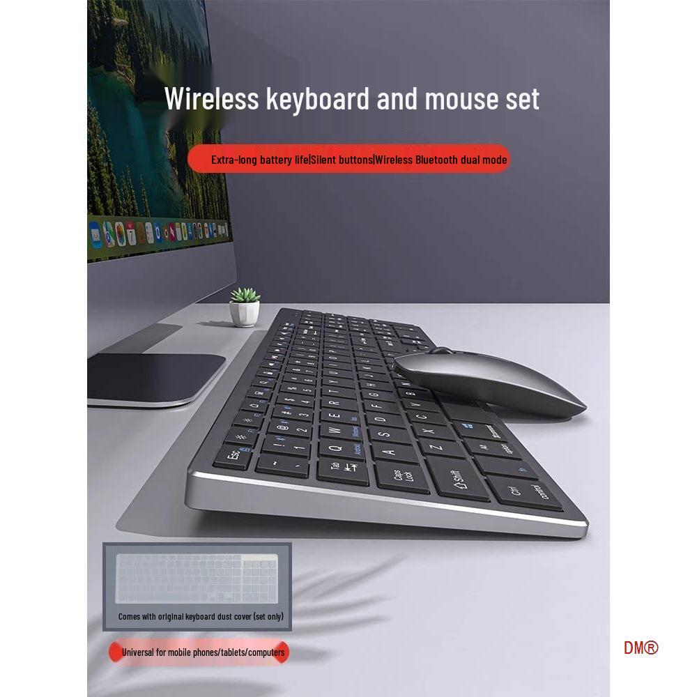 Rechargeable Silent Bluetooth Keyboard & Mouse Set for Laptops