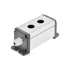uxcell Push Button Switch Box, Switch Button Station Box with PG7 Cable Gland and Mounting Base, Aluminum, 2 Holes, 16mm