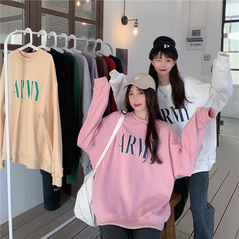 Women's Autumn/Winter Round Neck Printed Loose Hoodie - Best Friend Outfit, Long Sleeve Top 2022 New Style