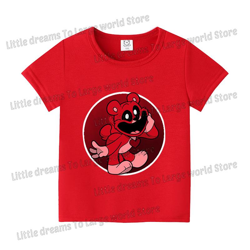Smilings Critters Children T-shirt Short-sleeve Shirt Colorful Tee Tops Cotton Kid Cute Cartoon Figure Printed T-shirts Boy Gift