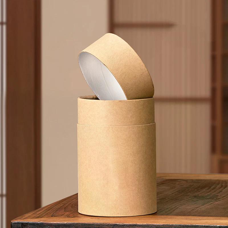 1PCS Kraft Paperboard Tubes Round Essential Oil Packaging Containers For Tea Caddy Coffee Cosmetic Crafts Gift Storager