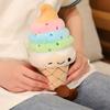 Entzückendes Eis Plüschtier Gefülltes Süßes Eiswaffel Dessert Essen Weiche Puppe Kissen Raumdeko Süße Weihnachtsgeschenke für Kinder