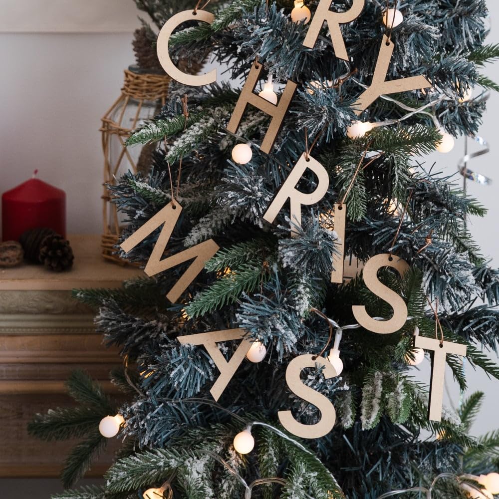 Hanamei Christmas Letter MERRY CHRISTMAS Nordic Wooden Natural Tree Made in Japan Ornaments, Alphabet, Ornaments, Ornaments, Decorations, (MERRY