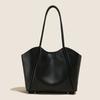 Women's Genuine Leather Solid Color Tote Bag Large Capacity Shoulder Bag for Daily Life Trendy Versatile All-match Commuting Bag