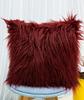 45x45cm Artificial Wool Fur Sheepskin Cushion Cover Hairy Faux Plain Fluffy Soft Throw Pillowcase Washable Square Pillow Case