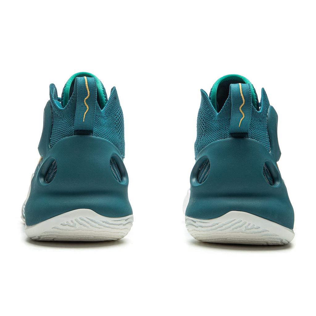 Li Ning Yushuai Ultra Slip Resistant Abrasion Resistant Mid top Basketball Shoes Men's Green ABAU003-16