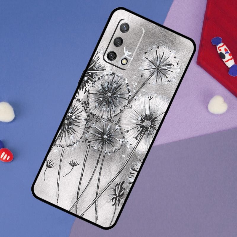 Dandelion Case For Oppo A78 A18 A38 A74 A94 A54 A58 A98 A80 A60 A40 A96 A76 A16 A15 A17 A57 A5 A6 Pro