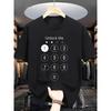 Unlock Me Graphic Print Men's Short Sleeve Cotton Crewneck Tee Versatile Daily T-Shirt