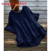 Ice Silk Blouse With Ruffle Sleeve For Casual Wear In Spring