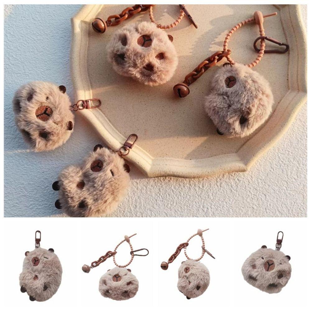 

Soft Capybara Plush Keychain Cartoon Guinea Pig Pendant Lovely Bag Name Tag Bag Hanging
