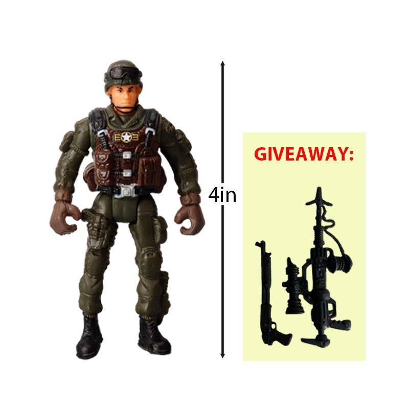 10cm Warrior Elite Force Army Police Military Snow Navy Soldier Action Figure Toy Terrorist SWAT Team Figuras for Children Gift