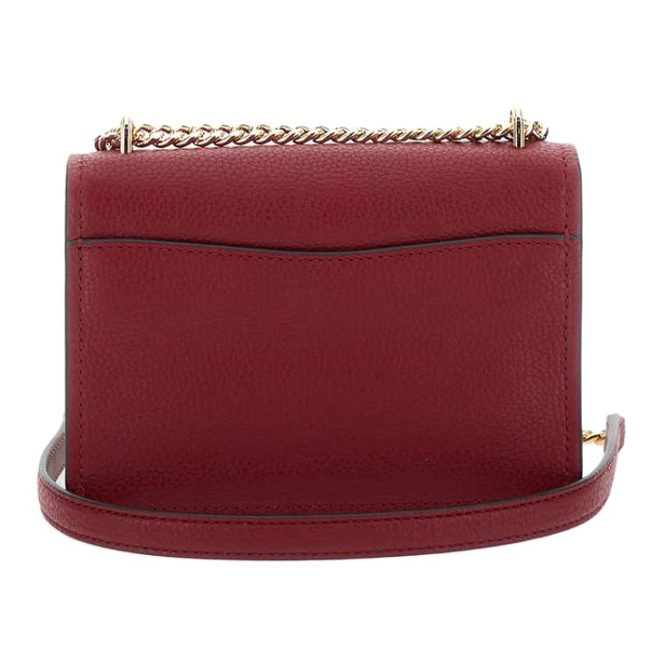 Michael Kors Magnetic Closure Adjustable Shoulder Strap Crossbody Bag Women Bags Deep-Red Black 32T4GC7C1T-DEEPRED