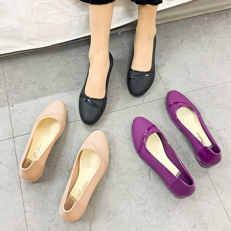 Fashion Korean Version of The Adult Shallow Mouth Waterproof Shoes In The Spring and Summer with Female Sandals