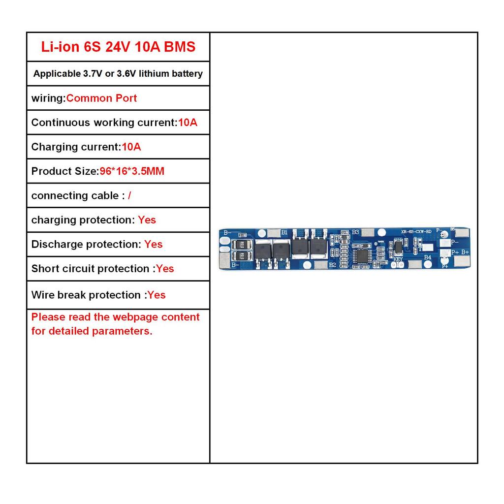 2S 3S 4S 5S 6S 7S 18650 BMS Charging Board Protect Plates 7.4V 12V 18V 24V Li-ion Lithium Battery Protection Circuit Module