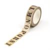 1PC. 10M Decorative Rero Kraft English Script Stamps Map Washi Tape Adhesive Stickers Masking Tape Cute Journaling Stationery