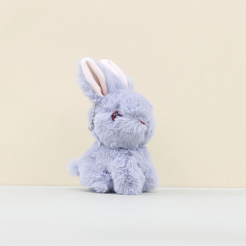 

Huhu Bear Cartoon Plush Rabbit Sitting Toy Bag Hanging Doll Decorations Keychain StyleA