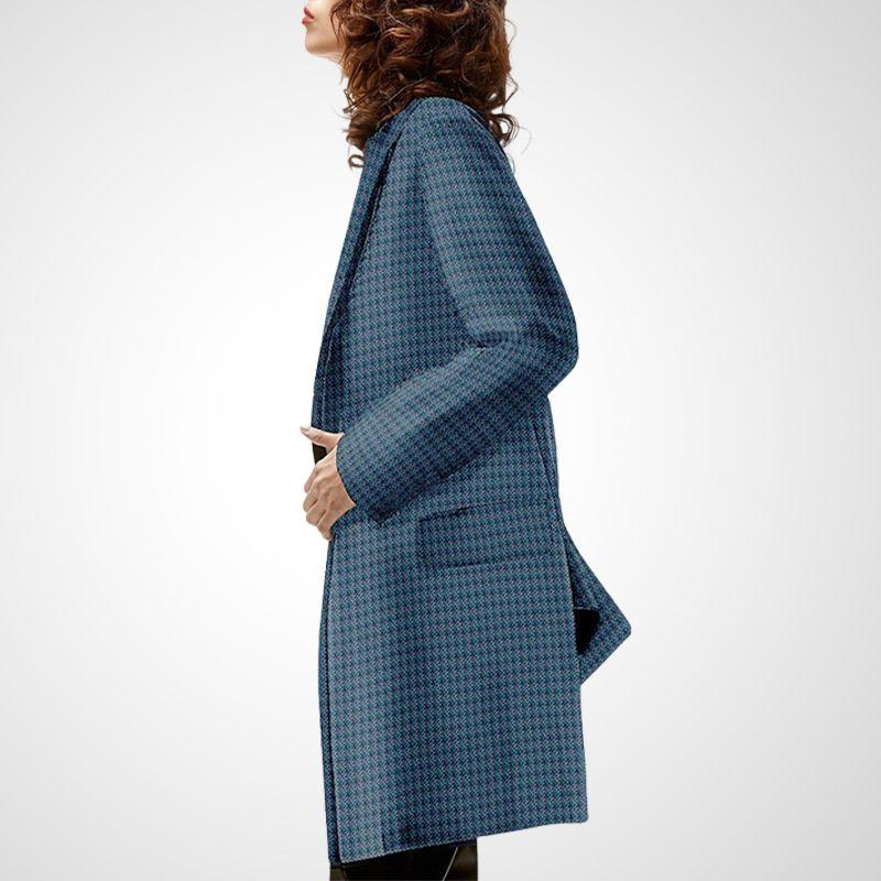 

Trendy Printed Checks Autumn Leisure Suit Plaid S