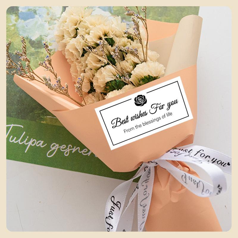 Rectangular, Ins Style, Bouquet Stickers, Floral Stickers, Flower Shop Flower Packaging, Universal Label Stickers