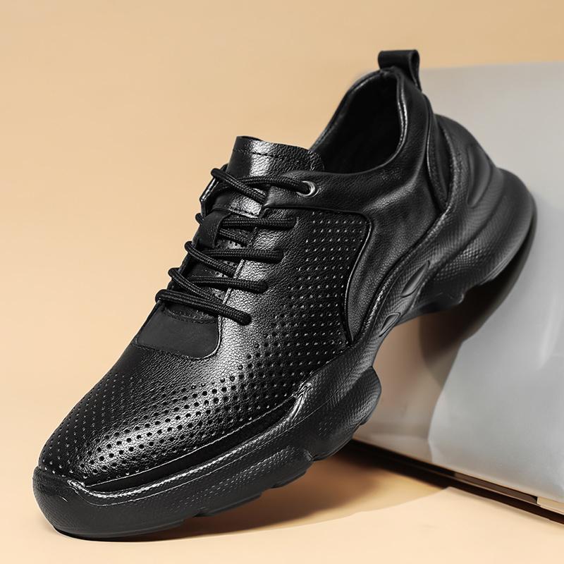 

Men Genuine Leather Driving Footwear Handmade Mens Loafers Brand Classic Men Sneakers New Flats Lace-Up Men Casual Shoes 45