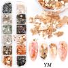 1 Box Nails Abalone Shell Fragments Texture Natural Sea Shell 3D Charm Shell Nail Art Decoration DIY Beauty Tools