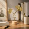 Flower Wrought Iron Ornaments Metal Art Ginkgo Leaf Ornament  Scandinavian Style