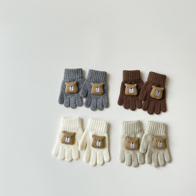 2-8 years old~ Winter children's gloves cute five-finger warm infant boy girl boy girl baby