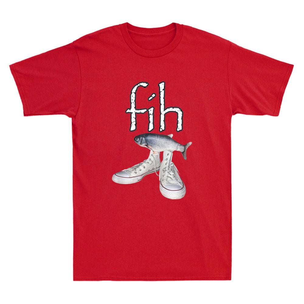 Fih Shoes Fish Funny Misspelled Fish With Shoes Meme Unisexs Short Sleeve Tshirt