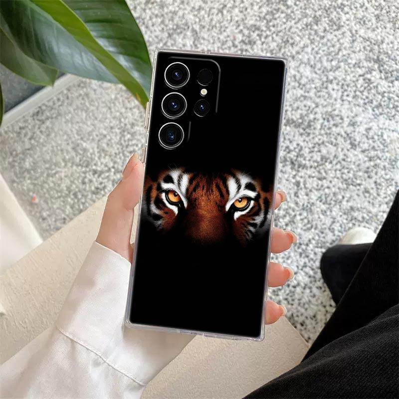 Tiger Tiere Klare Hülle Für Samsung Galaxy S26 S25 S24 S23 Ultra S20 S21 FE S22 Plus S26 Ultra S25FE Weiche Silikon Handyhülle