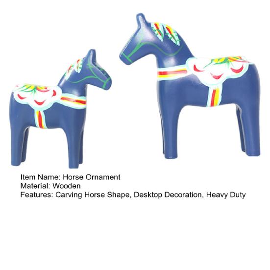 2 ks Dřevořezba Socha koně Abstraktní Umělecká Figurka poníka Zvířecí socha Ozdoba pro domácí kancelář Stolní dekorace