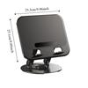 Height Adjustable 360° Rotation Notebook Stand Carbon Steel Foldable Storage Tablet Stand Non-slip Base Space-saving