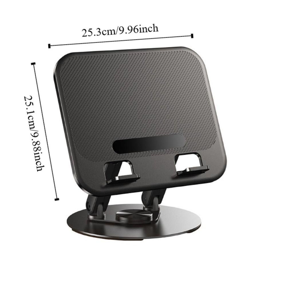 Height Adjustable 360° Rotation Notebook Stand Carbon Steel Foldable Storage Tablet Stand Non-slip Base Space-saving