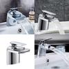 Waterfall Taps Bathroom Basin Sink Mono Mixer Chrome Cloakroom Tap Elegance