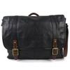 Great Shoulder Bag HARRISON LEATHER MEDIUM MESSENGER Black 70386 Used