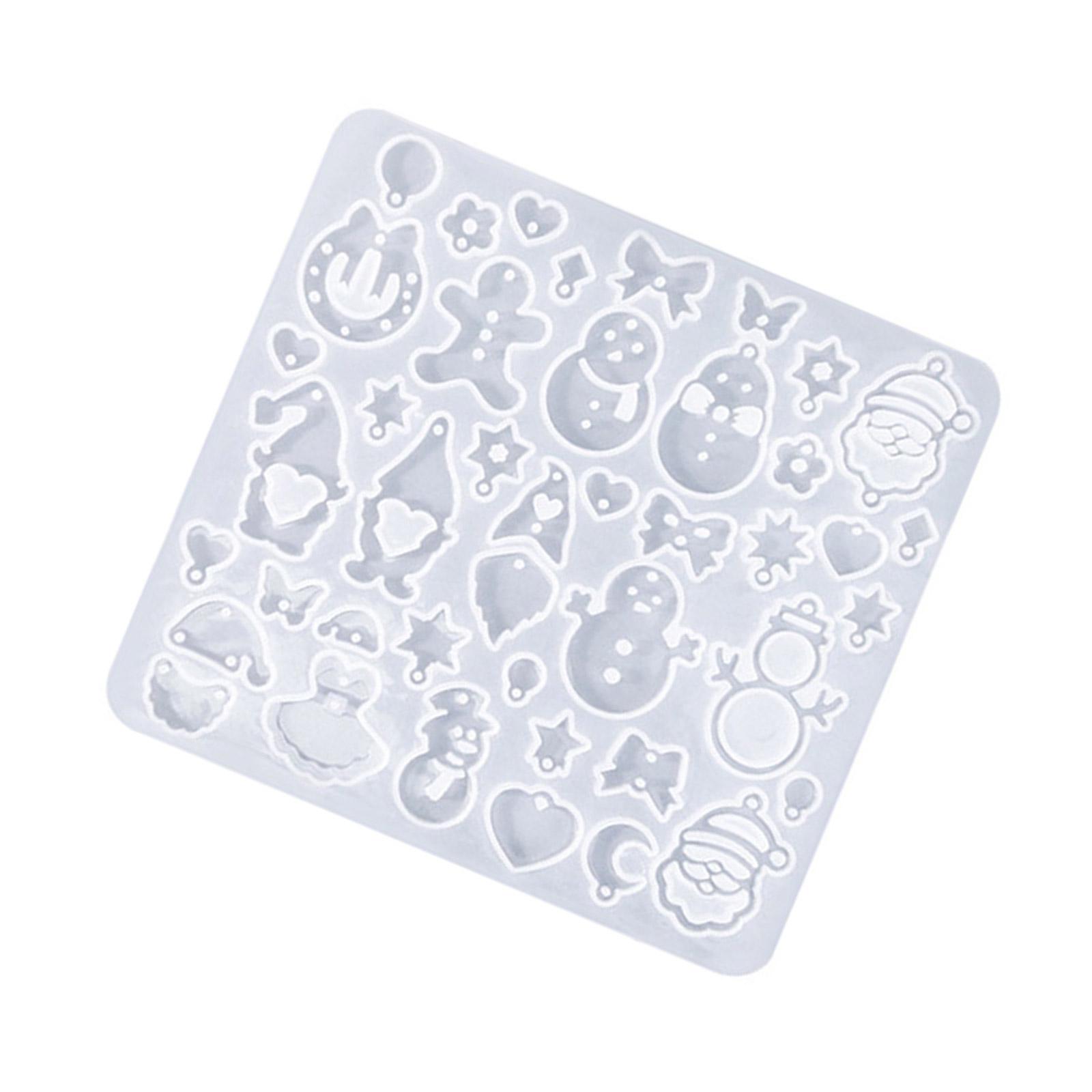 

Reusable Silicone Christmas Tree Snowman Bells Earring Mould for Handmade Resin Clay Earrings and Craft 273