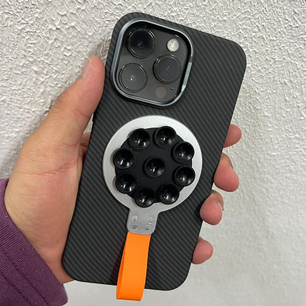 Magnetic Suction Cup Phone Mount for TikTok Videos and Selfies Silicone Suction Phone Case Grip Holder Stand for iPhone 15 Pro