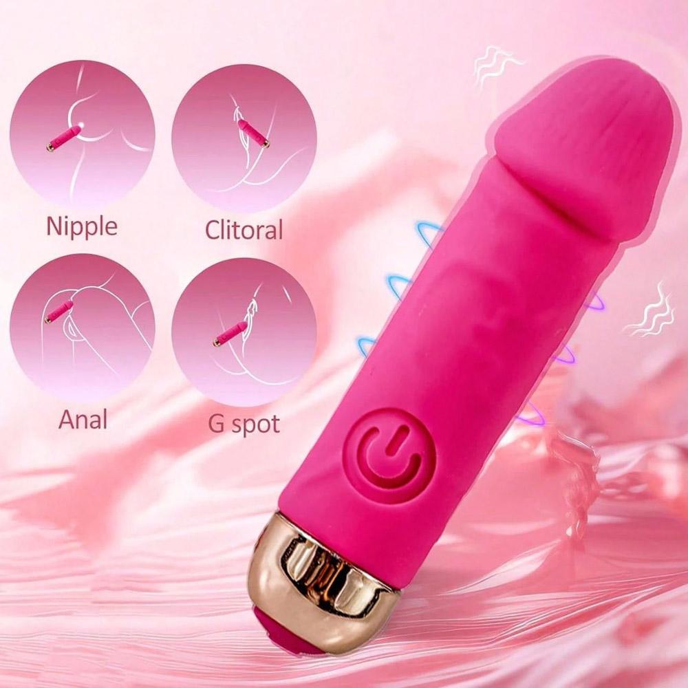 Mini Bullet Vibrator, 10 Vibration Modes, Easy To Carry, Waterproof Female G-spot Stimulator Dildo Vibrator Adult Female Toys