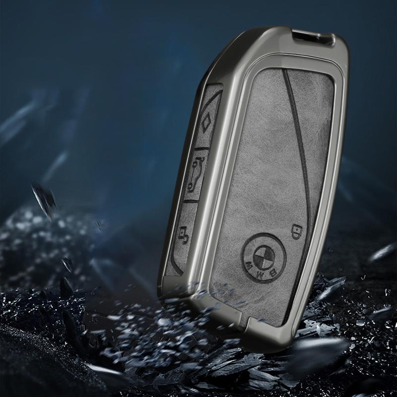OSTB7 For BMW X1 U11 X7 X5 G05 LCI I7 IX XM Series 7 740Li U06 G81 M3 2023 2024 Zinc Alloy Car Remote Key Case Cover Shell Accessories