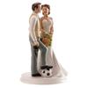 Figurine de Mariés Football - DEKORA - 18 cm - Résine - Blanc - Adulte