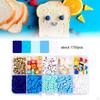 10 Grid Clay Beads Kit , with Letter Beads, Elastic Cord for Jewelry Making Earring