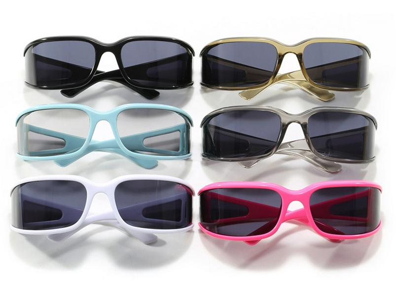 Y2K Windproof Sport Sunglasses: Influencer Style for Cycling with Narrow Frame