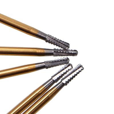 10Pcs/Box Dental Broken Crown Needle For Break Crown Endodontic Gold Plated Handle High Speed Dental Drill Dentist Tools