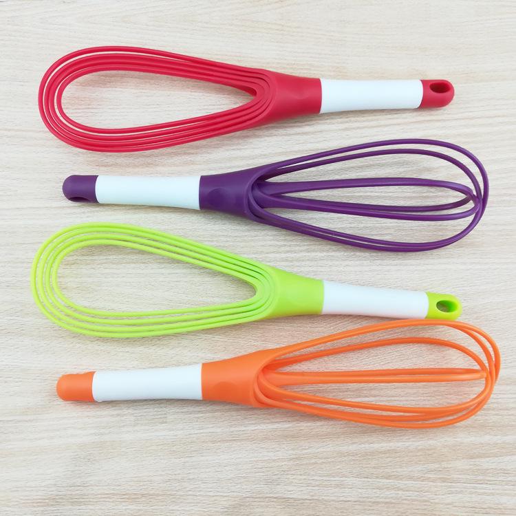 

Dual-Use Manual Plastic Rotating Whisk for Kitchen and Baking жёлтый