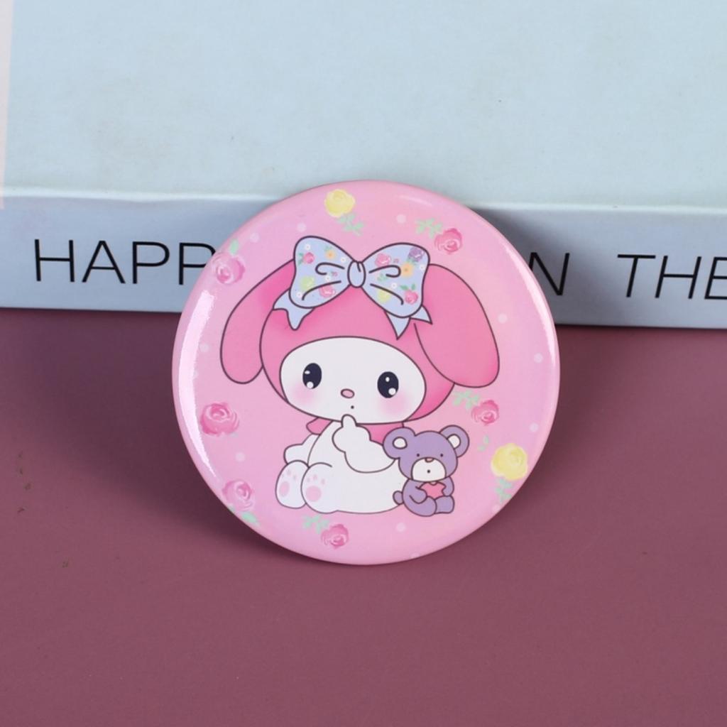 Round Metal Badge Pin with Cartoon Character Design Durable Enamel Finish Suitable for Backpacks Jackets and Collectors Accessories