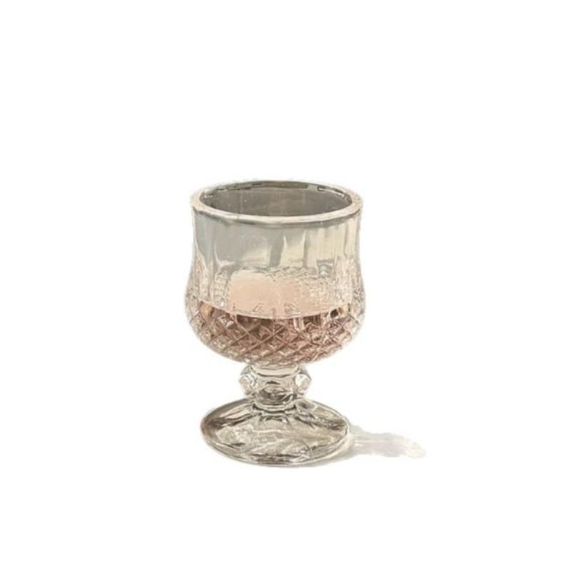 Creative Retro Engraved Glass Cups, Mini Fruit Wine Glasses, and Exquisite Tall Glasses