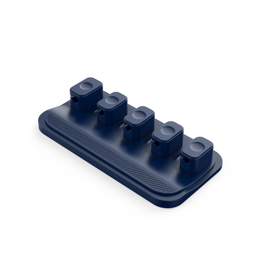 5 Clips Desk Cable Organizer Self-Adhesive Fixed Cord Winder Row Universal Charging Line Holder